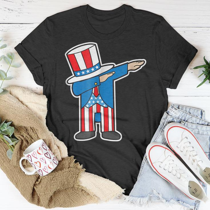 Funny Dabbing Patriotic Sam United States Of America Patriotic Funny Gifts Unisex T-Shirt Unique Gifts