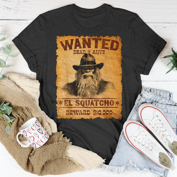 El Squatcho Wanted Poster Bigfoot Sasquatch Lover T-Shirt Funny Gifts