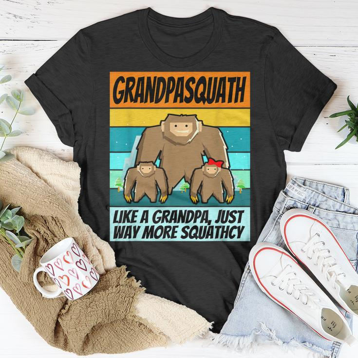 Funny Grandpa Squatch Grandpasquatch Squatchy Unisex T-Shirt Unique Gifts