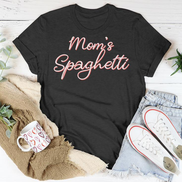 Funny Mothers Day Moms Spaghetti And Meatballs Lover Meme Gift For Women Unisex T-Shirt Unique Gifts