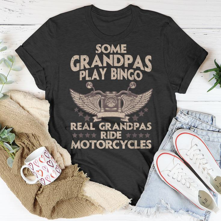 Funny Motorcycle For Grandpa Men Biker Motorcycle Rider Unisex T-Shirt Unique Gifts