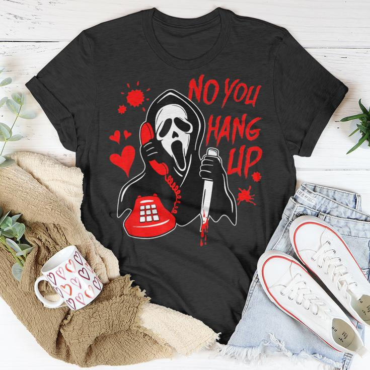 No You Hang Up Calling Ghost Scary Spooky Halloween T-Shirt Unique Gifts