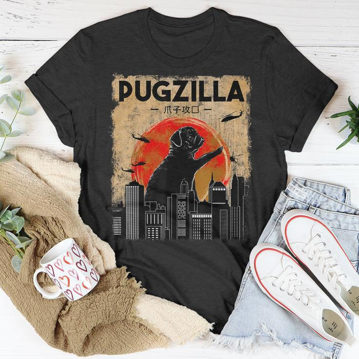Pug Owner Pugzilla Dog Lover Pug T-Shirt Unique Gifts