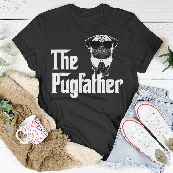 Funny Pug Owner The Pugfather Father Gift Dog Lovers Owner Unisex T-Shirt Unique Gifts