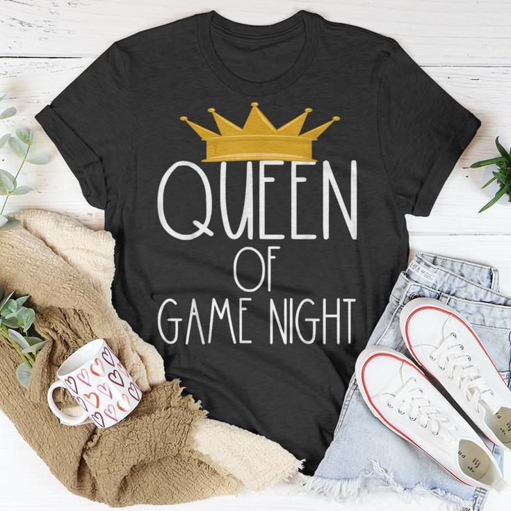 Queen Of Game Night Card Games Boardgame Winner Crown T-Shirt Unique Gifts