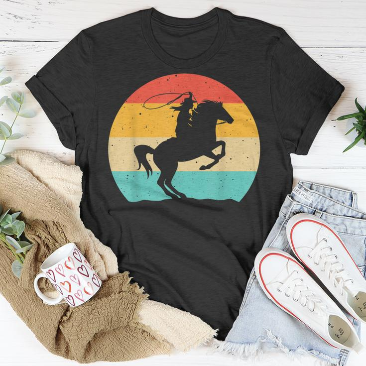 Funny Retro Western Cowgirl Gift For Girl Horse Riding Women Unisex T-Shirt Unique Gifts
