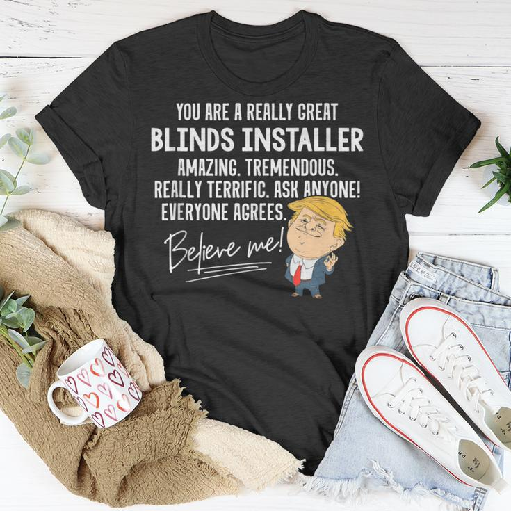 Trump 2020 Really Great Blinds Installer T-Shirt Unique Gifts