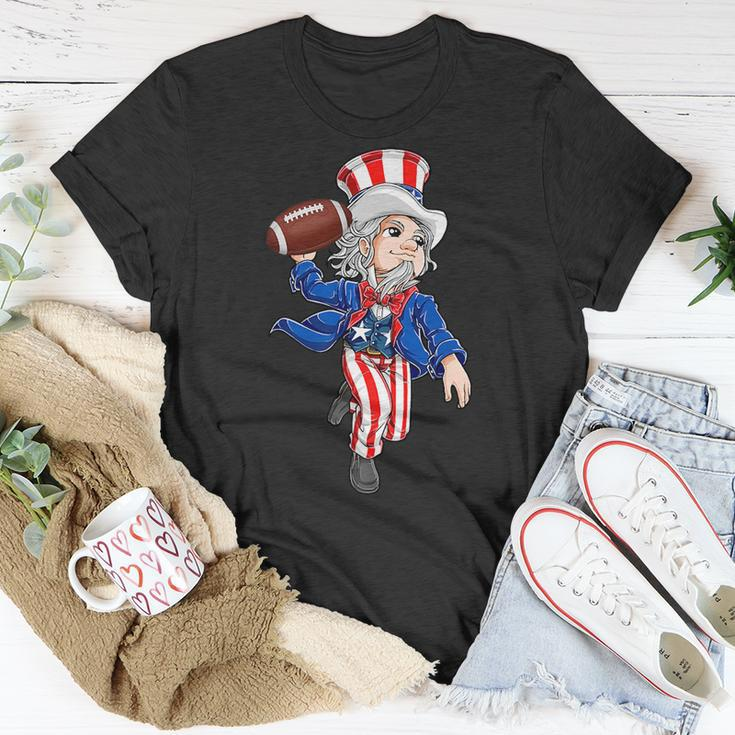 Funny Uncle Sam Football American Flag Indepedence Day Boys Unisex T-Shirt Unique Gifts