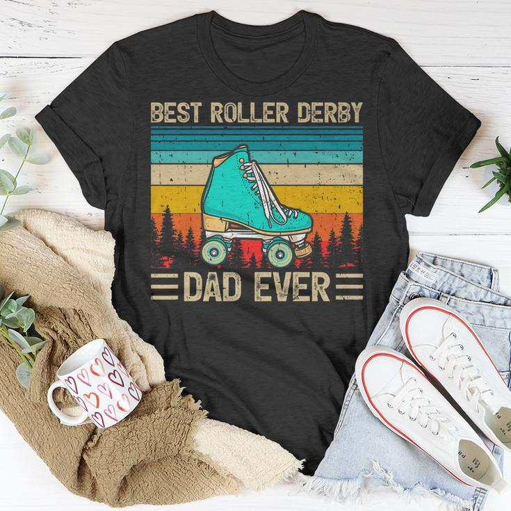 Funny Vintage Retro Best Roller Derby Dad Ever Fathers Day Gift For Women Unisex T-Shirt Unique Gifts