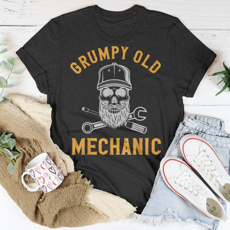 Garage Automechanic Car Guy Grumpy Old Mechanic Gift For Mens Unisex T-Shirt Unique Gifts