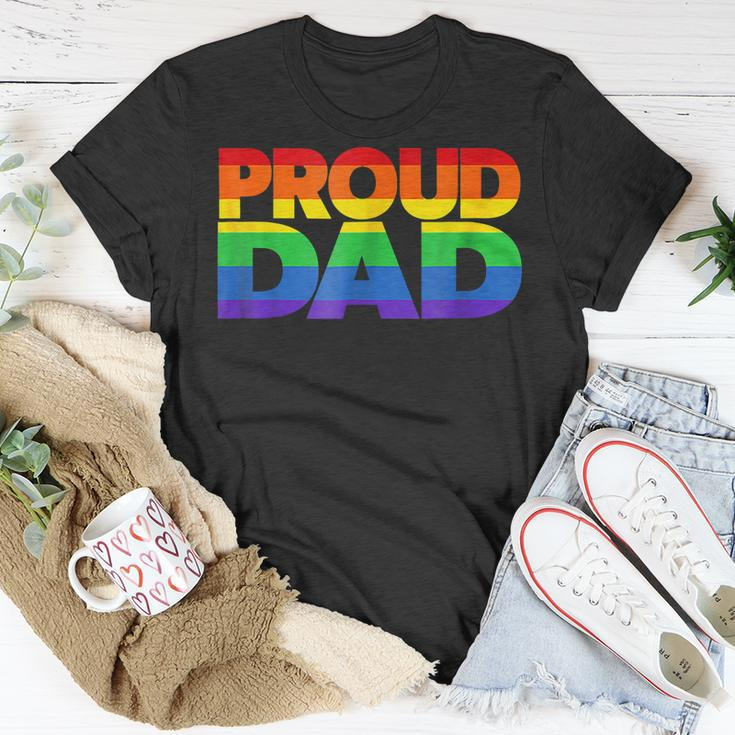 Gay Pride Proud Dad Lgbt Parent Fathers Day Unisex T-Shirt Unique Gifts