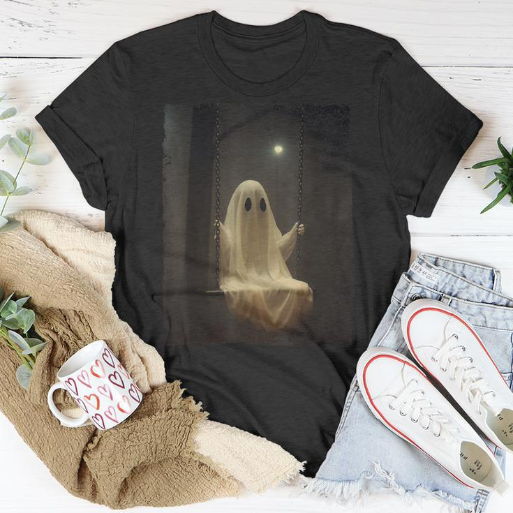 Ghost On The Swing Spooky Gothic Spooky Season Halloween T-Shirt Funny Gifts