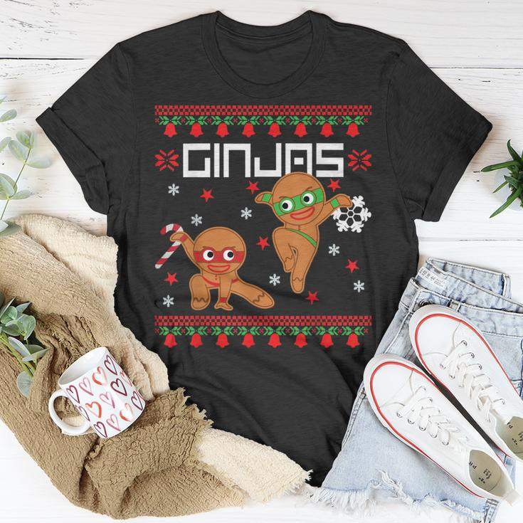 Ginjas Gingerbread Ninjas Ugly Christmas Sweater Meme T-Shirt Unique Gifts