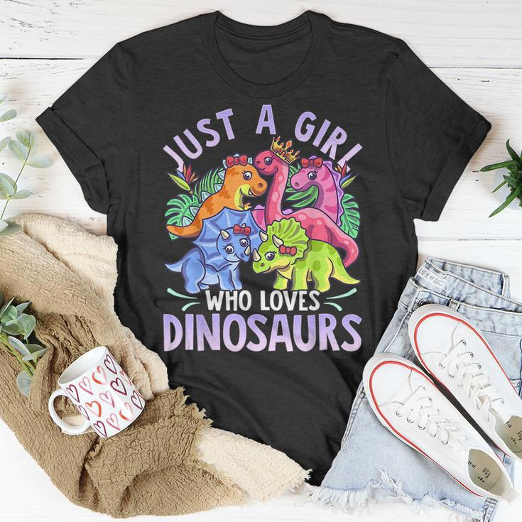 Girl Dinosaurs Pink Girl Loves Dinosaurs Unisex T-Shirt Funny Gifts