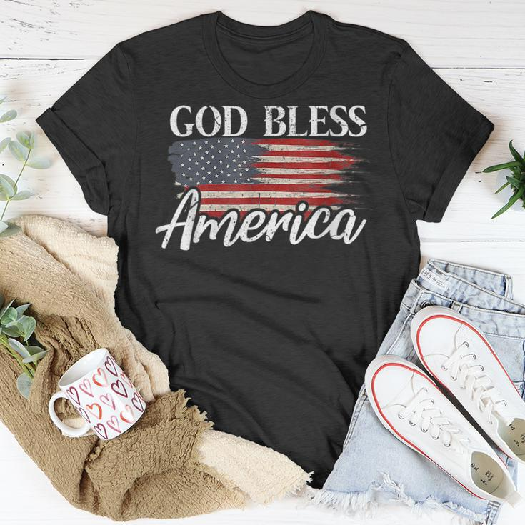 God Bless America I 4Th Of July Patriotic Usa Patriotic Funny Gifts Unisex T-Shirt Unique Gifts