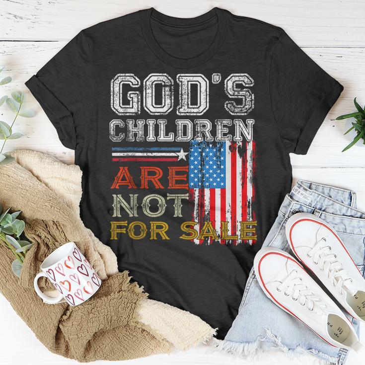 Gods Children Are Not For Sale Embracing Sound Of Freedom Freedom Funny Gifts Unisex T-Shirt Unique Gifts