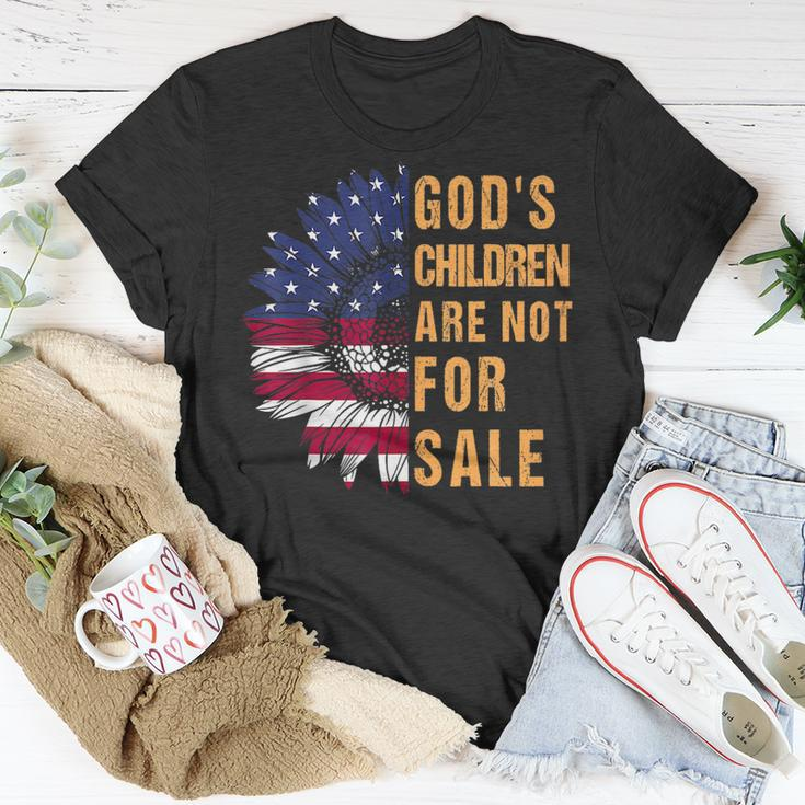 Gods Children Are Not For Sale Funny Political Unisex T-Shirt Unique Gifts