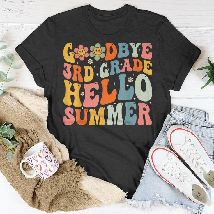 Goodbye 3Rd Grade Hello Summer Groovy Third Grade Graduate Unisex T-Shirt Unique Gifts
