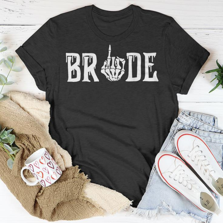 Gothic Skeleton Bride Wedding Just Married Spooky Halloween Unisex T-Shirt Funny Gifts