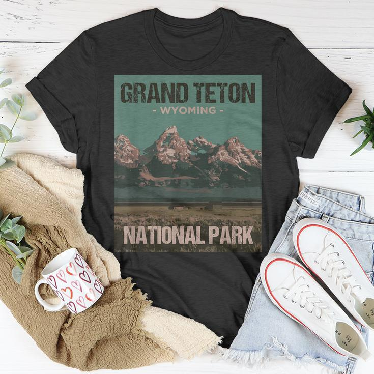 Grand Teton National Park Wyoming Poster T-Shirt Unique Gifts