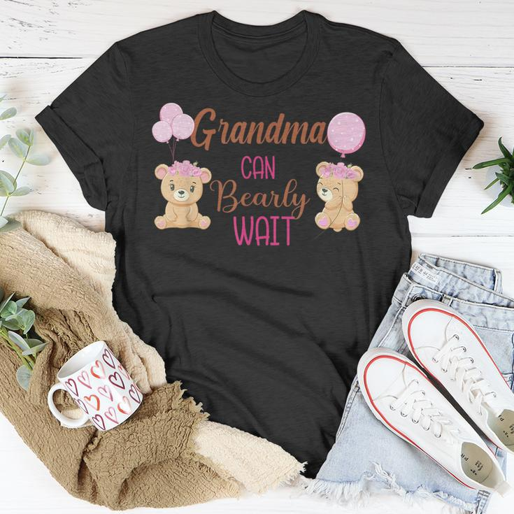 Grandma Can Bearly Wait Bear Gender Neutral Girl Baby Shower Unisex T-Shirt Unique Gifts