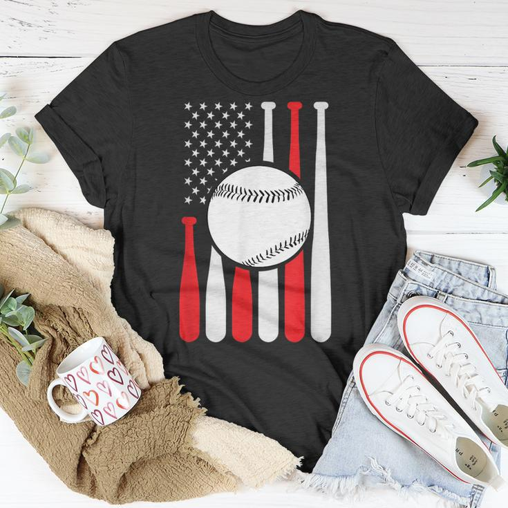 Graphic Vintage American Flag Baseball Coach 4Th Of July Unisex T-Shirt Unique Gifts