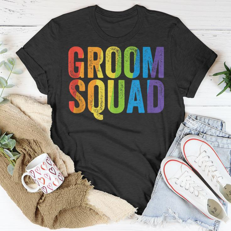 Groom Squad Party Lgbt Same Sex Gay Wedding Husband Men Unisex T-Shirt Unique Gifts