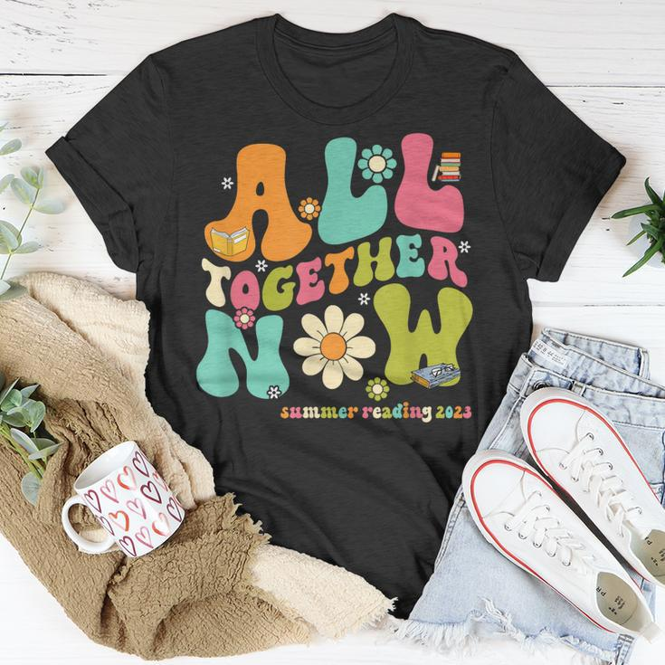 Groovy All Together Now Summer Reading 2023 Librarian Book Unisex T-Shirt Unique Gifts