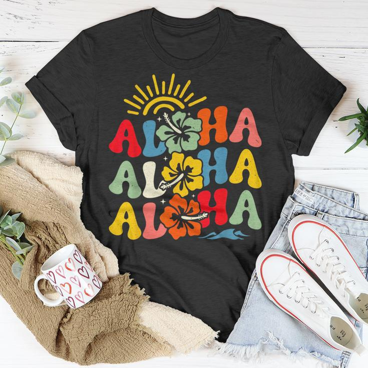 Groovy Aloha Hawaii Hawaiian Beach Summer Vacation Boy Girl Unisex T-Shirt Unique Gifts