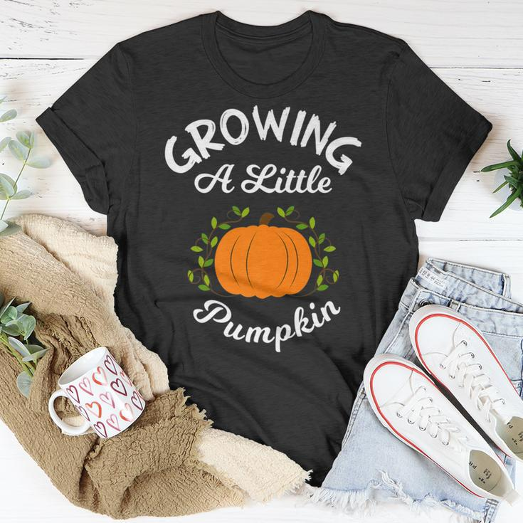 Growing A Little Pumpkin Thanksgiving Pregnancy T-Shirt Unique Gifts