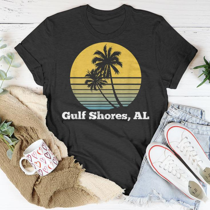 Gulf Shores Alabama Retro Vintage Palm Tree Beach T-Shirt Unique Gifts