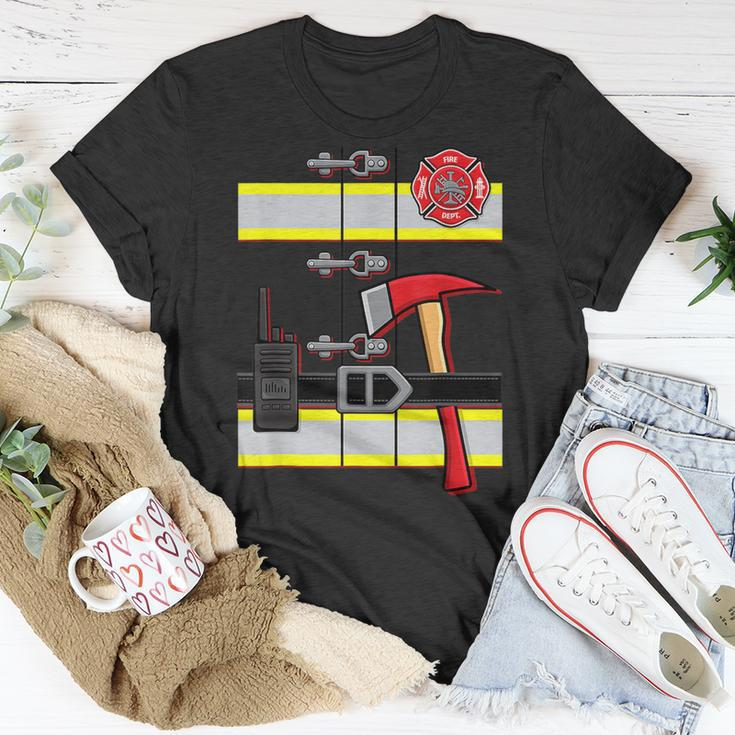 Halloween Diy Firefighter Uniform Costume T-Shirt Unique Gifts