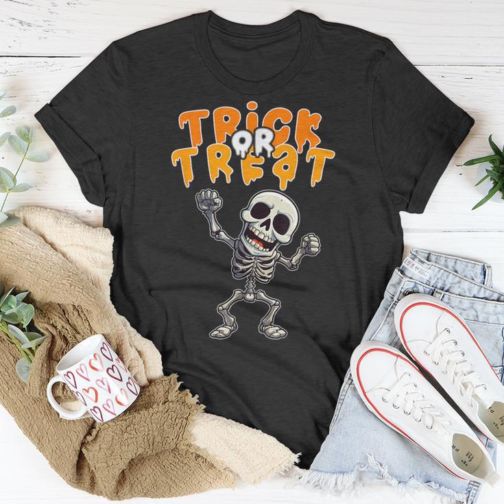 Halloween Spooky Skeleton Trick Or Treat T-Shirt Unique Gifts