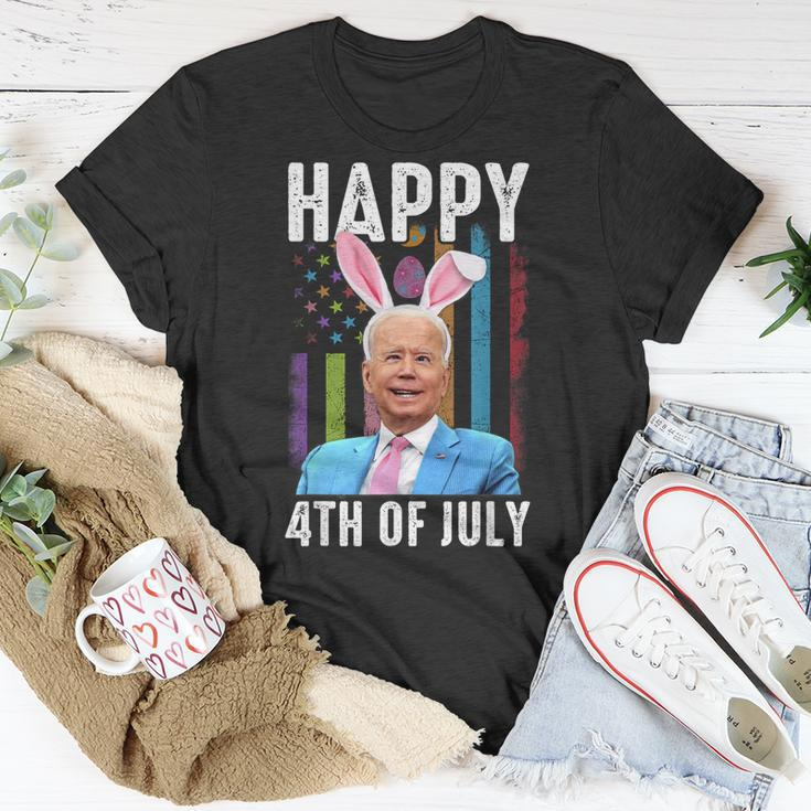 Happy 4Th Of July Joe Biden Easter Day Rabbit Bunny Eggs Unisex T-Shirt Unique Gifts