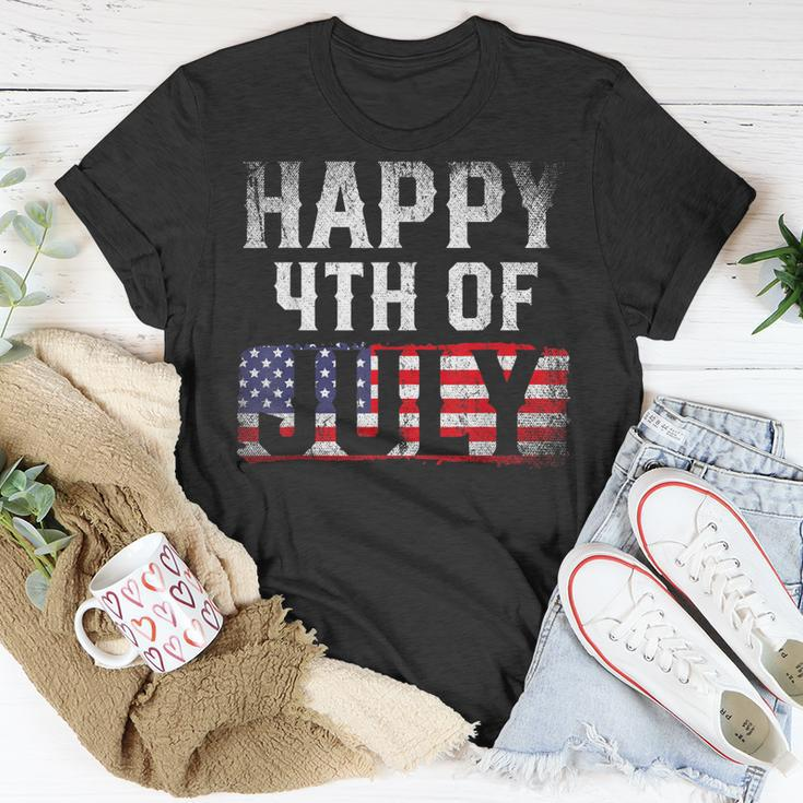 Happy 4Th Of July Us Flag Patriotic American 4Th Of July Unisex T-Shirt Unique Gifts