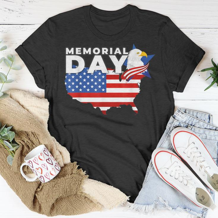 Happy Memorial Day Usa Flag Honor 4Th Of July Unisex T-Shirt Unique Gifts