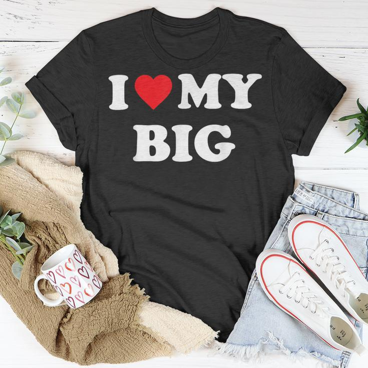 I Heart My Big Matching Little Big Sorority T-Shirt Unique Gifts
