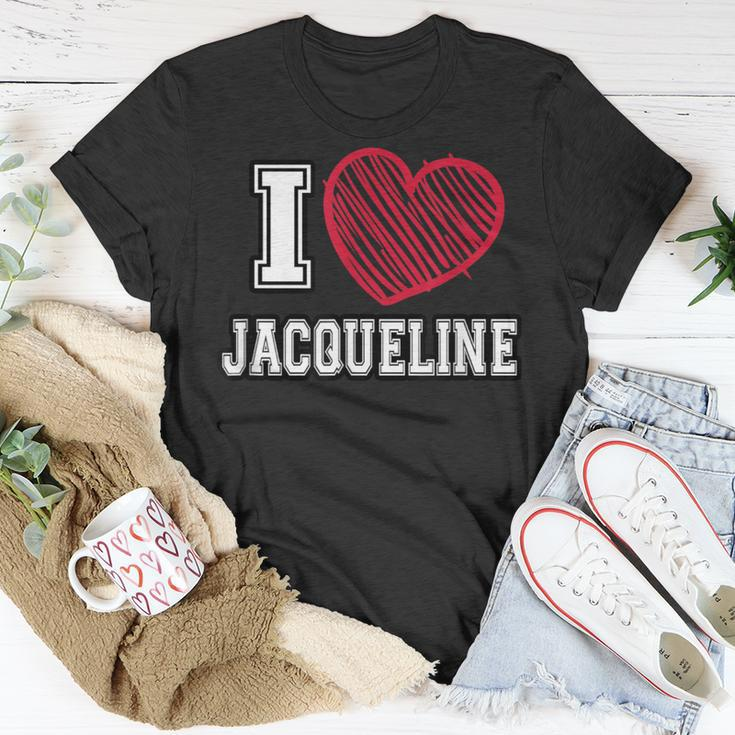 I Heart Jacqueline First Name I Love Jacqueline Personalized T-Shirt Unique Gifts