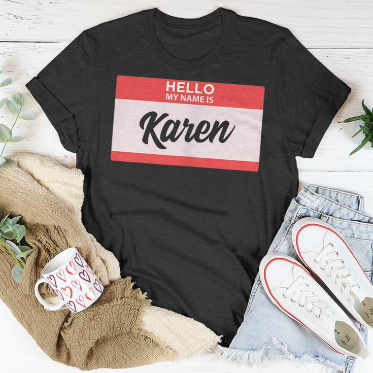 Hello My Name Is Karen Back To School T-Shirt Funny Gifts