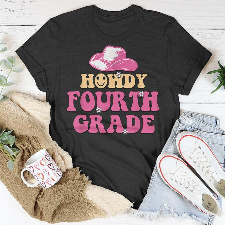 Howdy 4Th Grade Teachers Kids Parents Cowboy Cowgirl Unisex T-Shirt Unique Gifts
