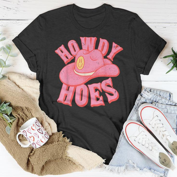 Howdy Hoes Pink Retro Funny Cowboy Cowgirl Western Unisex T-Shirt Unique Gifts