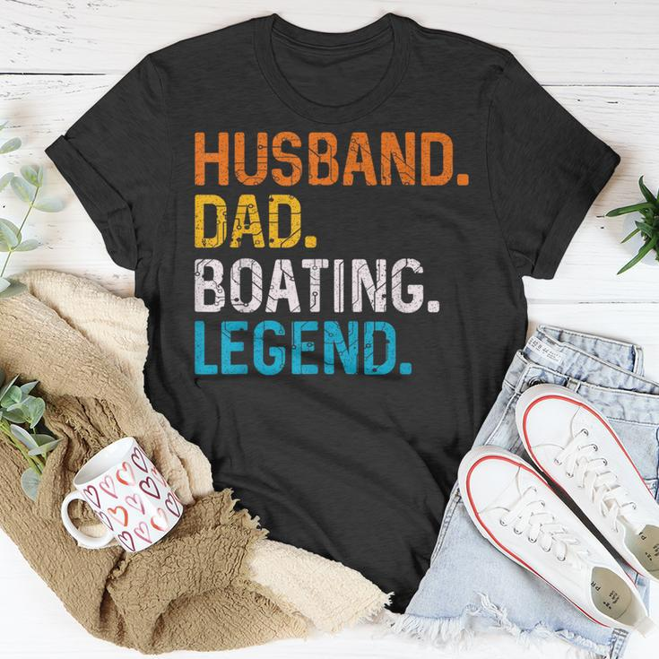 Husband Dad Boating Legend Funny Sail Boat Captain Father Gift For Mens Unisex T-Shirt Unique Gifts