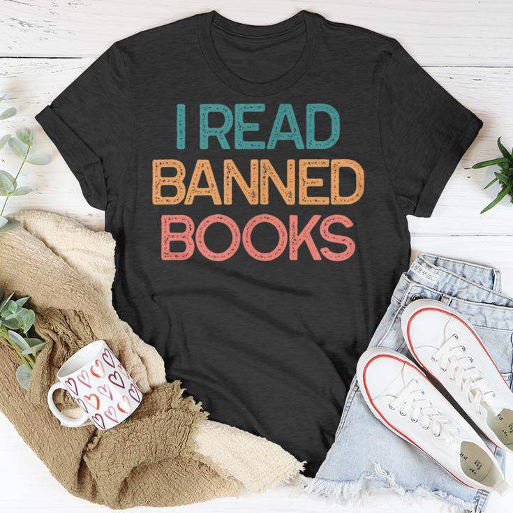 I Read Banned Books Funny Bookworm Gift Unisex T-Shirt Unique Gifts