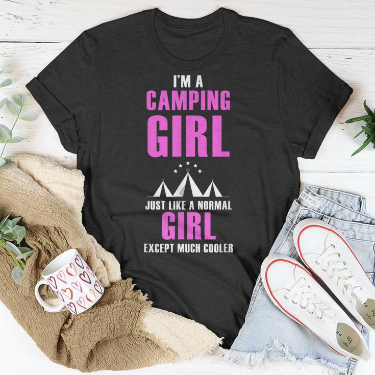 Im A Cool Camping Girl Funny Women Hiking Hunting Unisex T-Shirt Unique Gifts