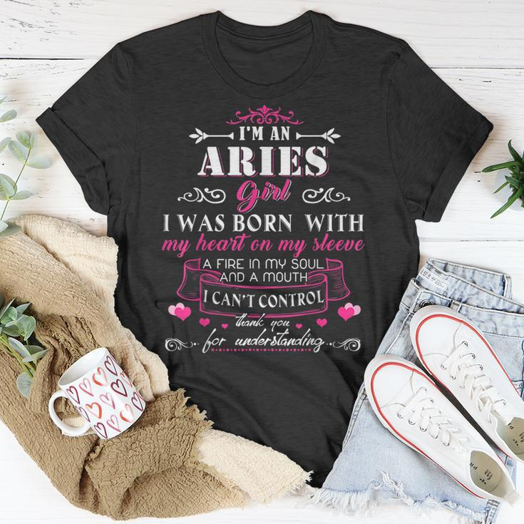 Im An Aries Woman Funny Aries Aries Funny Gifts Unisex T-Shirt Unique Gifts