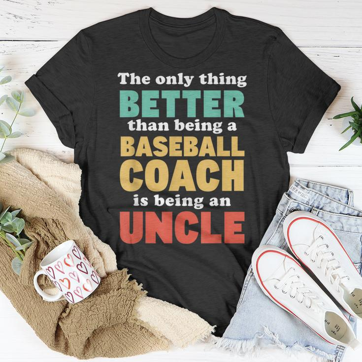 Im An Uncle And A Baseball Coach Baseball Lover For Men Unisex T-Shirt Unique Gifts