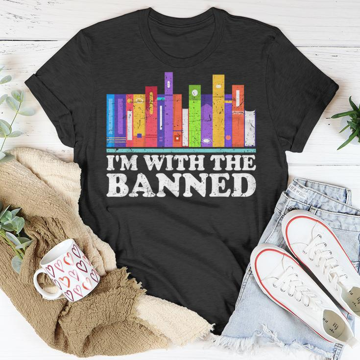 I'm With The Banned Books I Read Banned Books Lovers Library T-Shirt Personalized Gifts
