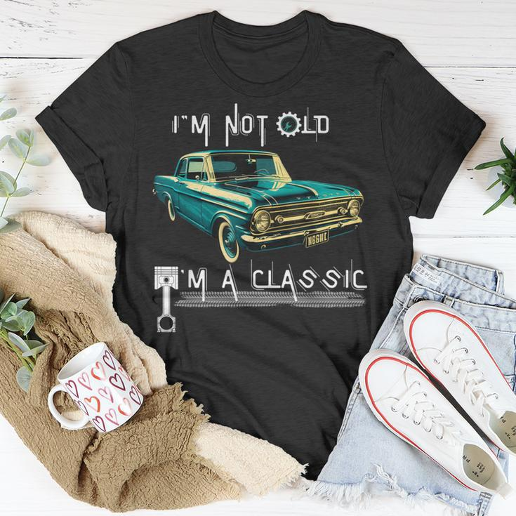 I'm Not Old I'm Classic Dad Retro Colour Vintage Muscle Car T-Shirt Funny Gifts
