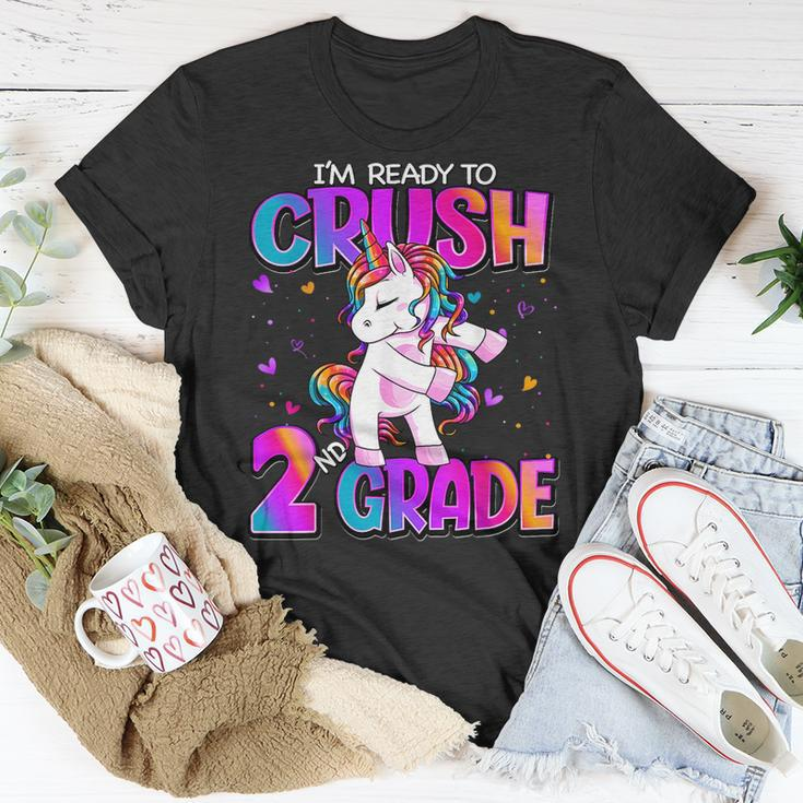 Im Ready To Crush 2Nd Grade Unicorn Back To School Girls Unisex T-Shirt Unique Gifts