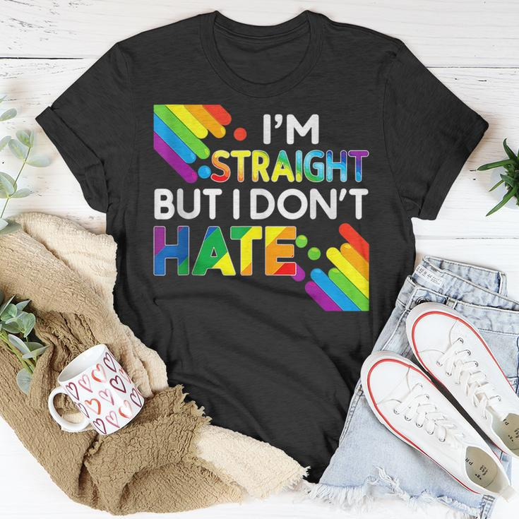 Im Straight But I Dont Hate Lgbt Pride Gay Lesbian Color Unisex T-Shirt Unique Gifts